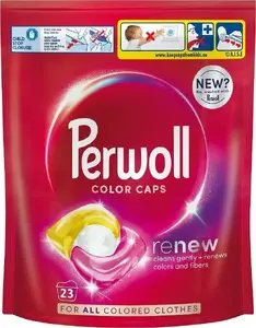 Laundry detergent capsules Perwoll Renew Color 23 pcs — for colored fabrics, single-dose laundry capsules