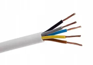 OWY power cable OWY5X6 5×6 mm² white 300/500V on reel
