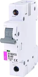 Выключатель/автомат 3P B 40A Eti-Polam модель 002115520, трехполюсный B‑характеристика 40 А
