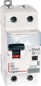 УЗО с защитой от сверхтока Legrand P312 2P 6A B 0,03A тип AC (MPN 410918)