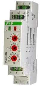 Time Relay FF PCU-504UNI with Power-Fail Memory 1NO/NC 12–264V