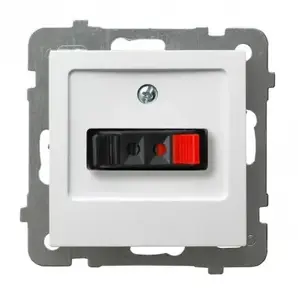 Socket outlet Ospel GG-1G/m/00 white, IP20, 71×71×40 mm