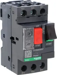 Motor circuit breaker Schneider Electric GV2ME08AP, adjustable 2.5–4 A, thermal-magnetic protection