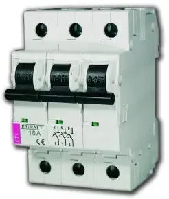 Circuit breaker / power limiter Eti-Polam ETIMAT T 3P 10A (model 002181060)