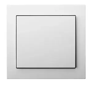 Electrical wall switch Ospel ŁP-1W/00, single-pole, white, 10 A, 250 V, IP20, 88×39×82 mm
