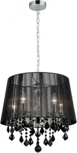 Pakaramā lampa Italux MDM-2572/5 BK, klasiskā melnā, 5 spuldžu