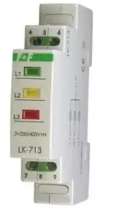 Module Indicator Lamp FF LK-713K 3-phase 3×230V+N yellow red green