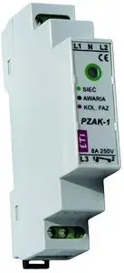 Fāžu secības un asimetrijas trūkuma relejs ETI-Polam PZAK-1 1Z 8A (MPN 002471409)