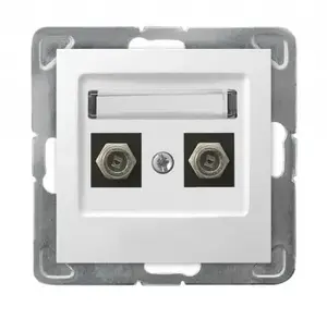 Розетка Ospel GPA-2YF/m/00 белая, IP20, 71×71×38 мм