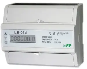 3-phase MID electricity meter FF LE-03D 100A 230/400V with LCD display