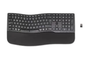 Keyboard KINGSTON HP 680 Comfort Dual-Mode — Full-size QWERTY, RF Wireless + Bluetooth, Wrist Rest, Black