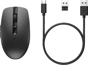 Беспроводная перезаряжаемая Silent мышь HP 710 — амбидекстр., RF + Bluetooth, 3000 DPI, 7 кнопок, чёрная