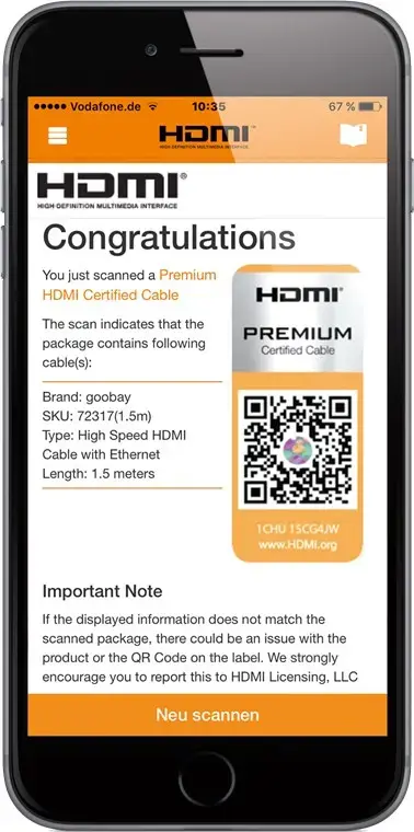GOOBAY HDMI–HDMI kabelis 3 m 4K/60Hz Photo 2