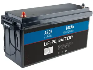 LiFePO4 battery AVACOM A2D2 25.6V 100Ah with M8 terminals, rechargeable UPS/energy storage pack