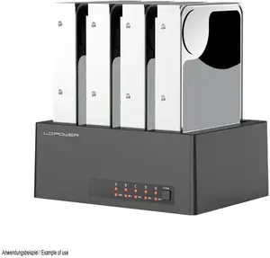 HDD dokstacija LC-Power LC-DOCK-U3-4B-V2 ar USB 3.0 un atbalstu vairākiem diskiem