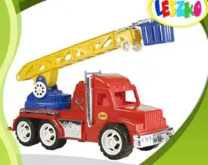 Mechanical toy fire truck Leszko Straż pożarna duża by Leszko