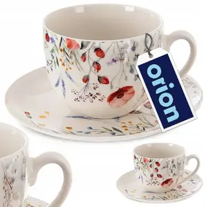 Porcelain coffee cup with saucer Lumarko MAKI 260 ml