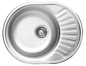 Sink deante 1-bowl TWIST with drainer 57x48 cm decorative steel ZEU 311C