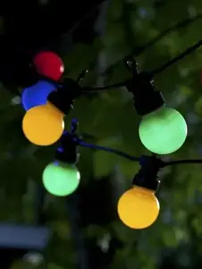Virtenes gaisma Sirius Lucas 3 m, 10 LED spuldzes, daudzkrāsaina, melns vads, 6 W