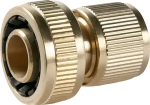 Brass quick connector with stop Greenmill GB1030C 3/4" for garden irrigation fittings