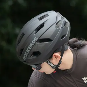 Bicycle helmet Rockbros LK-15 carbon fiber, size 58–62 cm, black