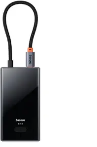 USB-C hubs Baseus PioneerJoy — 4× USB-A 3.0, USB-C savienojums, pelēks