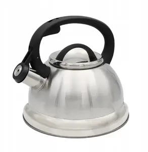 Stainless Steel Whistling Kettle Brunbeste BB-2272 2.5 L – Compatible with Induction, Gas, Electric and Traditional Hobs, Silver