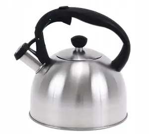 Kitchen kettle KRISBERG KS-2594 — stainless steel stovetop 2.5 L, compatible with induction and gas, silver