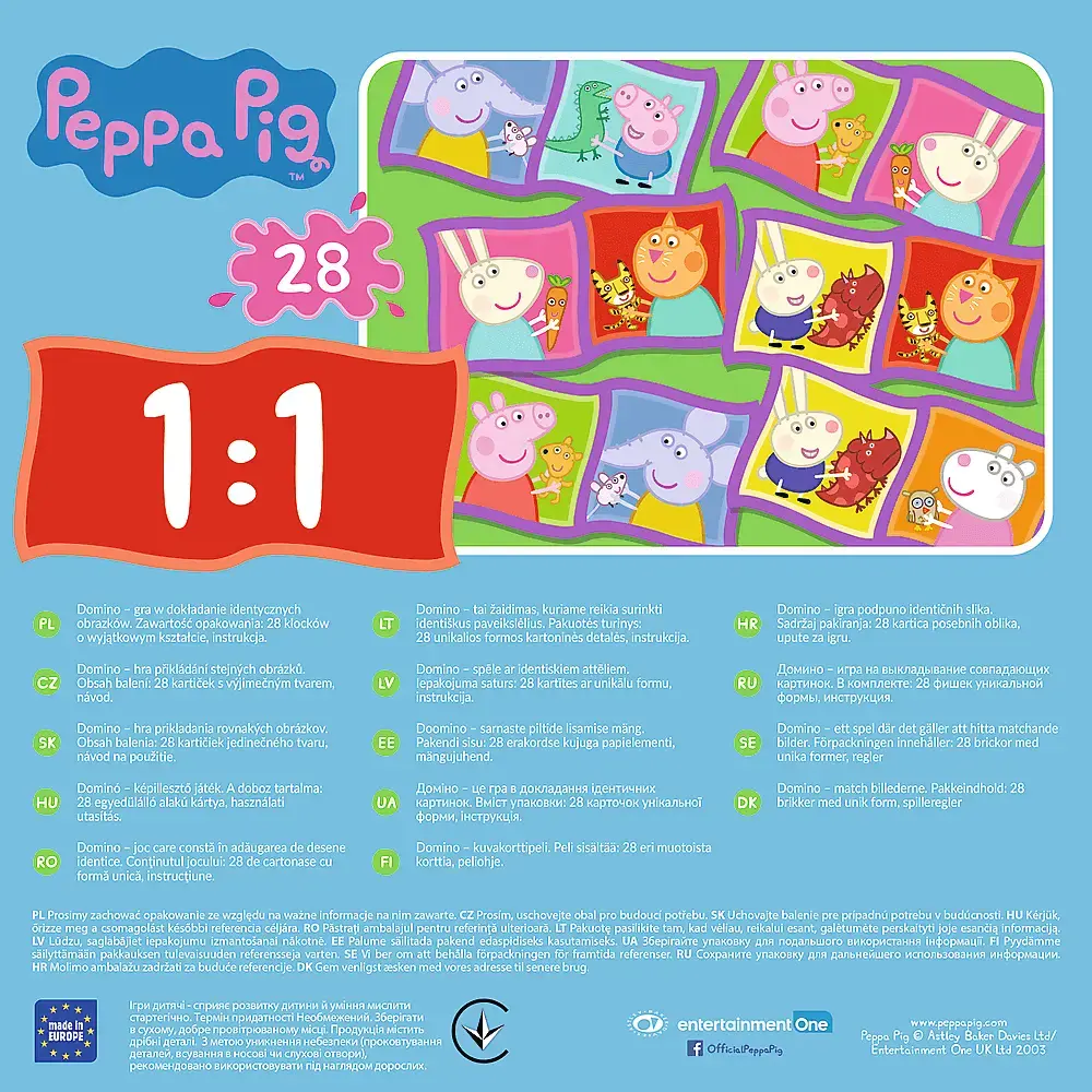 TREFL Peppa Pig Domino Peppa — 28 gab. domino Photo 2