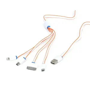 Indoor USB Mobile Device Charger OMEGA OUCK4WO — 1 m Cable, Orange/White