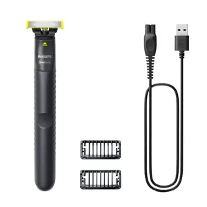 Мужская бритва и триммер Philips OneBlade QP1424/10 сеточного типа с аккумулятором, возможностью мытья и угольным цветом