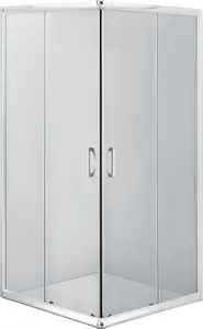 Shower enclosure with tray 90 cm, deante KYCZ041K, square design