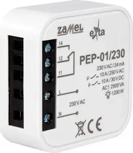 Electromagnetic Flush Mount Relay ZAMEL PEP-01/230 230VAC 10A (EXT10000256)