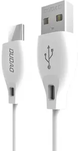 Кабель USB Type-C Dudao L4T 1 м 2.1A белый — USB-C на USB-A для зарядки и передачи данных