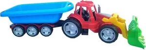 Toy Bulldozer with Trailer Czako Spychacz XXL – Mechanical Play Vehicle