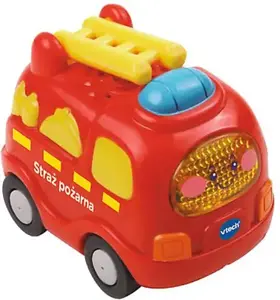 Toy Fire Truck TREFL VTECH 237955 — mechanical pull-back vehicle for children