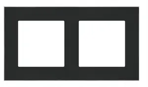 Frame double Kontakt-Simon TRD2.163/149 DUO black/chrome — wall mounting for two modules