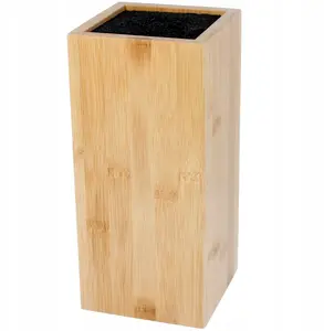 Bamboo Knife Block Organizer Brunbeste BB-3165 — Wooden Kitchen Knife Stand for Countertop Storage