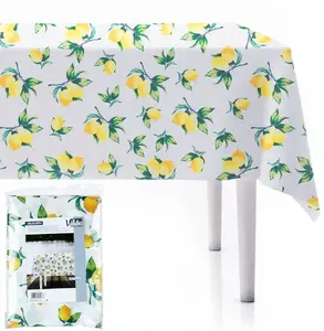 Table oilcloth Vilde Cerata fire-resistant tablecloth lemon pattern 180x130 cm