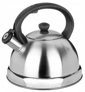 Stovetop steel kettle KRISBERG KS-2695 2.7 L — gas and induction compatible, silver