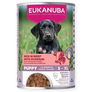 Сухой корм для щенков Eukanuba с ягнёнком и говядиной и тыквой, 400 г