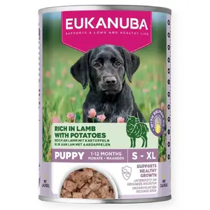 EUKANUBA Консервы для щенков 400 г - формула с ягненком и картофелем