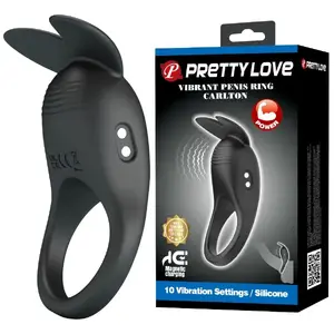 Penis ring with clitoral stimulator Pretty Love Carlton — wearable vibrating ring for couple stimulation