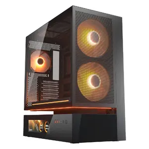 COUGAR PC Midi Tower Case CFV235 Vision — ARGB, 9.16" (23.3 cm) LCD 1920×462, Mesh, Front 2×160 mm, Rear 1×120 mm, Black