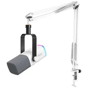 USB Condenser Streaming Microphone Fifine AmpliGame AM8T White