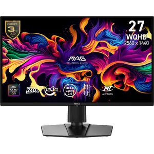 MSI MAG 274QP QD-OLED X24 Datora monitors 26.5" 2560 x 1440 Wide Quad HD QD-OLED Melns