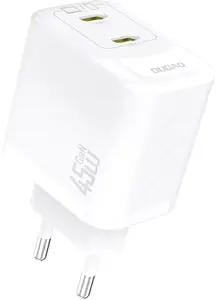 Сетевое зарядное устройство Dudao 2x USB-C GaN PD 45W белое