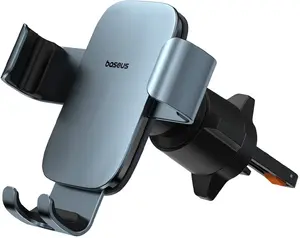 Car phone gravity mount for air vent Baseus, model 6932172663636, gray
