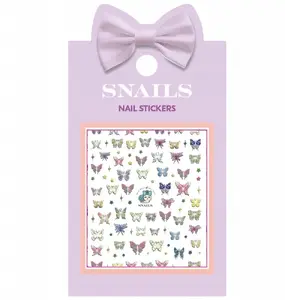 Nail stickers for children Snails Butterfly Garden 1 g — decorative nail art decals
