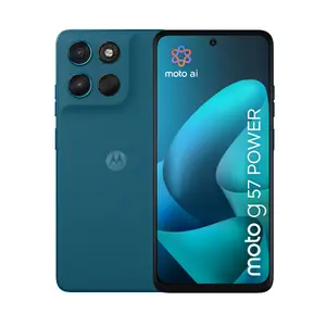 Smartphone Motorola moto g57 power — 6.72" FHD+ display, Snapdragon 6s Gen 4 2.4 GHz, 12 GB RAM, 256 GB, 7000 mAh, Dual SIM, Android 16, Blue